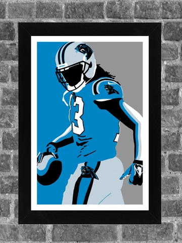 Carolina Panthers Kelvin Benjamin Portrait Sports Print Art 11x17 Cover