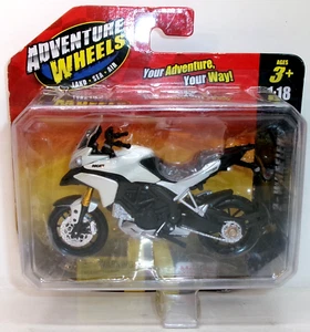 2011 MAISTO ADVENTURE WHEELS 2 WHEELERS 1:18 WHITE '10 DUCATI 1200 S MULTISTRADA - Picture 1 of 16