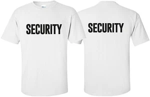 "Security" T-Shirt Size S-4XL Front/Back event staff party uniform bouncer guard - Picture 1 of 6