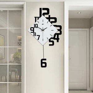 Pendulum Clocks Nordic Style Modern Swing Wall Clock for Living Room Decor - Picture 1 of 16