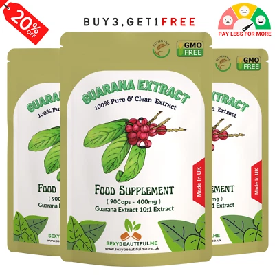 Extracto de Guaraná Alta Resistencia 4000mg 100% Natural Peso y Apoyo Energético Foto 1 de 4