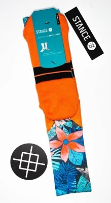 Stance Fusion Basketball Socks 'Bloom Fusion' | Crew | Size L-XL | NWT | 2012 - Imagem 1 de 3