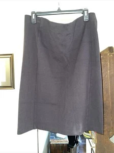 Attention Stretch Pencil Skirt Women's XL Black Knit Rayon Blend Pull On - Picture 1 of 3