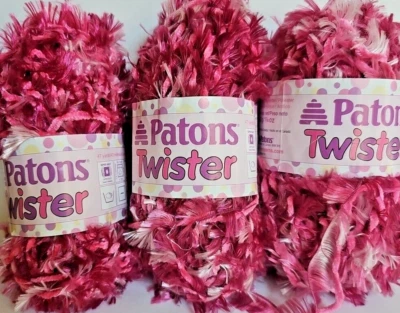 3 madejas patones "Twister" hilo rosa potencia #05408 - bonitos colores joya Foto 1 de 4