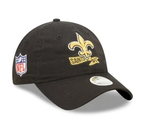 New Orleans Saints New Era Women's Sideline Adjustable 9TWENTY Hat Cap Black - Picture 1 of 5