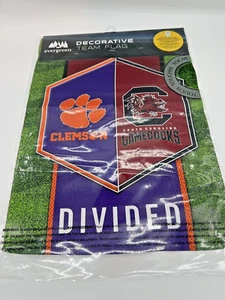 Clemson Tigers SC Gamecocks House Divided Suede Garden Flag 12.5" x 18" NCAA - Picture 1 of 4