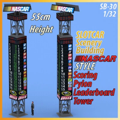Slotcar Scenery Nascar Style Scoring Pylon & Leaderboard Scalextric, Carrera Foto 1 de 4