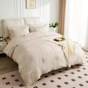 King Size Comforter Set - 3 Pieces, 1 Reversible Lightweight Comforter and 2 Pil - Picture 1 of 12