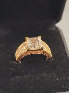 Vanna K Engagement Ring 18K Rose Gold over 925 Size 8 Goshenite Stone - Bild 1 von 11