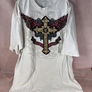 Avirex T-Shirt Size 3XL Cyber Punk Emo Y2K Distressed Grunge Mall Goth AA2 - Picture 1 of 11