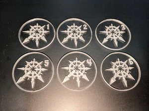 6 x Warhammer 40k Objective Markers 40mm - Lost and Damned - Imagen 1 de 2