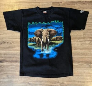 VTG 90's 1998 Bobby G's Grant's Farm Elephant Herd Graphic T-Shirt - XL EUC - Picture 1 of 9