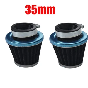 35mm Steel Pod Air Filter Cleaner 50cc 110cc PIT Trail Quad Dirt Bike ATV Buggy - Picture 1 of 5