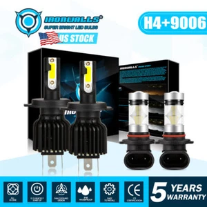 IRONWALLS Combo Faros LED + Luz Antiniebla Blanca Para Toyota Sequoia 2001-2007 - Imagen 1 de 12