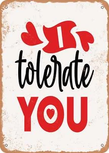 BLECHSCHILD - I tolerance You - Vintage Look - Bild 1 von 2