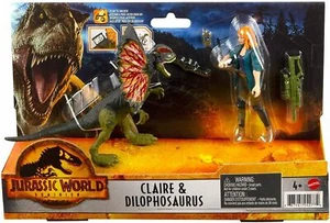 Jurassic World Dominion Claire & Dilophosaurus Dinosaur Figure Pack - Picture 1 of 5