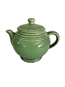 Antique Unmarked Medium Size Teapot Mint Green 1930's 6 1/2” Tall - Picture 1 of 12