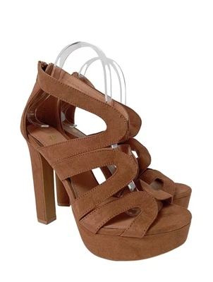 H&M Sandalias de tacón alto Mujeres Sandalias de tacón Talla EU 39 marrón - Imagen 1 de 4