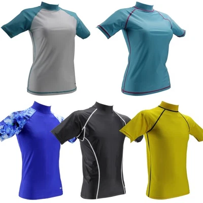 TOPMULTI UV Badeshirt Damen Herren Schwimmshirt UPF 50+ UV Shirt UV-Schutzshirt Bademode