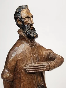 "Espada escultura Don Quijote madera tallada a mano vintage Ouro Artesania 8""x2""" - Imagen 1 de 13