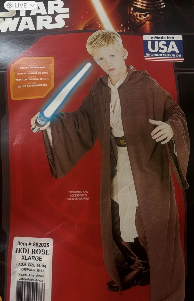 Star Wars, Bata Jedi, Niño 10 a 12 años Foto 1 de 1