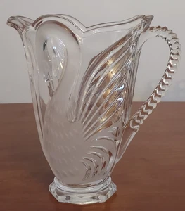 Bleikristall MILTIERT SCHWAN Western Germany Hofbauer Mikasa Glas WASSERKRUG - Bild 1 von 4