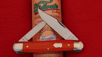 Great Eastern #66 Ember Orange Micarta Lil' Cowboy Pocket Knife USA 661225 GEC - Image 1 of 4
