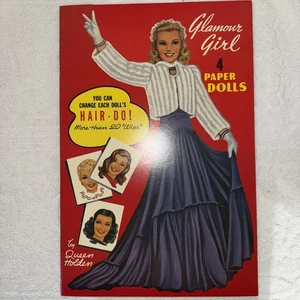 1940er ORIGINAL GLAMOUR GIRL PAPIERPUPPEN MIT PERÜCKEN QUEEN HOLDEN UNGESCHNITTEN KOMPLETT - Bild 1 von 6