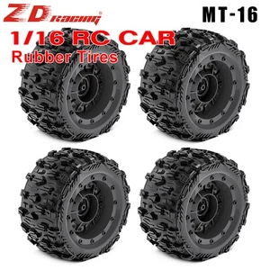 ZD Racing RC Auto Gummireifen 12mm Hex Felgenreifen für MT-16 1/16 Off-Road Auto - Bild 1 von 14