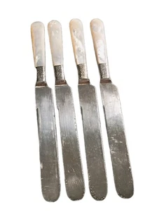Vintage Antique Sterling Silver Shanks Set Of 4 Precious Metals - Picture 1 of 4