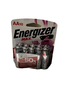 Energizer Max AA 10 Batteries Batteries Alkaline - Exp:2035 New Sealed - Picture 1 of 3
