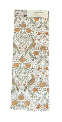 WILLIAMS-SONOMA William Morris & Co Seasons By May Table Runner 16”x 90” Bird Flower Floral NEW