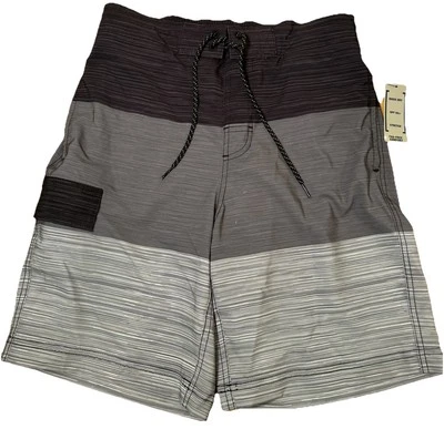 TRAJE DE BAÑO GEORGE PARA HOMBRE. TALLA PEQUEÑA 28/30 NUEVO CON ETIQUETAS Negro Gris Rayas Foto 1 de 4