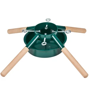 Soporte para árbol de Navidad vivo de madera de metal verde Northlight - para árboles de hasta 7 pies de alto - Imagen 1 de 3