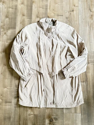 Chaqueta de Colección Jacqueline Ferrar Tostada Mediana Gabardina Cremallera Botón Foto 1 de 4