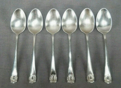Juego de 6 cucharas Demitasse de plata esterlina Cooper Brothers & Sons Sheffield C1955 Foto 1 de 4
