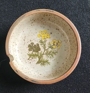Vintage Ashtray Painted Wildflowers - Picture 1 of 5