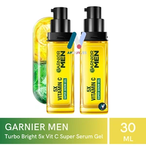 GARNIER Men Serum Gel Turbo Bright 5x Vit C Citrus Salicylic Niacinamide 2X 30ml - Picture 1 of 23