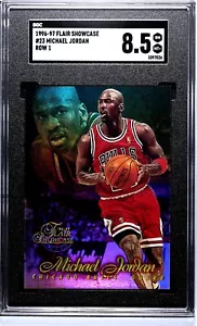1996-97 Flair Showcase Michael Jordan #23 Row 1 SGC 8.5 - Picture 1 of 2