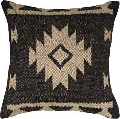 Heavy Handmade 18x18" Jute Kilim Cushion Cover Indian Vintage Pillow 18x18 - Image 1 of 3