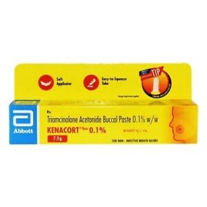 Buy 5 KENACORT 5 x 7.5 =37.5gm for Non Infective Mouth Ulcers Free Shipping