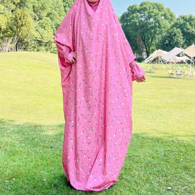 Khimar Overhead Women Prayer Long Dress Modest Burqa Muslim Robe Ramadan Gown - Image 1 of 4