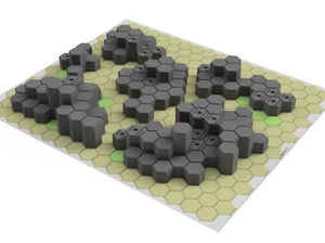 Hills for Desert #3 Mapsheet - 3D Printed Battletech Terrain & Hills - Picture 1 of 6