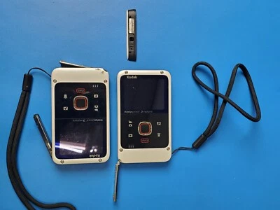 Lot of 2 Kodak ZE2 Video Camera Full 1080p - Broken - Image 1 of 3