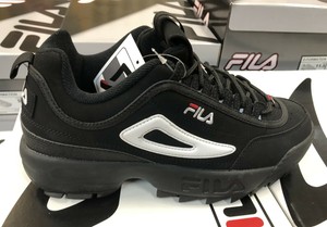 black suede fila disruptor