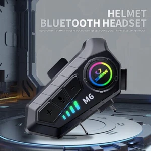 Wireless Bluetooth Headset Motorcycle Helmet Noise Reduction Earphone Soft Mic - Picture 1 of 9