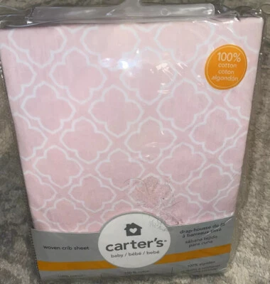 NUEVO CARTERS ROSA Y BLANCO Sábana Ajustable Cuna Bebé NUEVA NIÑA Foto 1 de 3