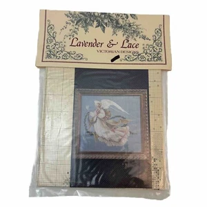 Lavender & Lace Counted Cross Stitch Pattern Angel of Summer 1993 Sealed - Picture 1 of 7