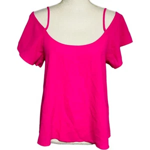 Blusa Anthropologie Grúa de Papel Pequeña Rosa Hombro Frío Cuello Redondo Ajustable NUEVA - Imagen 1 de 6