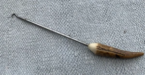 Vintage Real Curved Horn Handle Button Hook - Picture 1 of 3